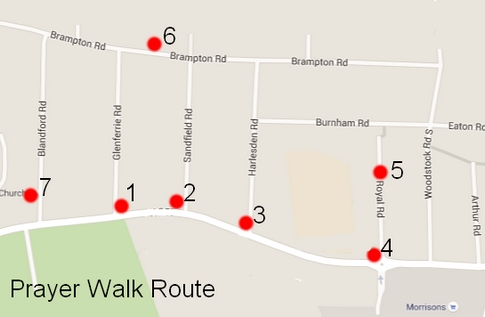 Prayer Route with stations