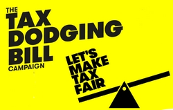 Tax Dodging Bill Campaign Logo